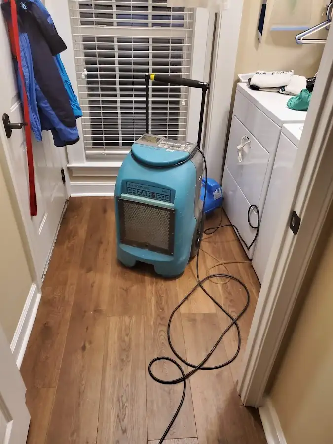 Commercial dehumidifier deployed for Flood Damage Cleanup in Rice Lake