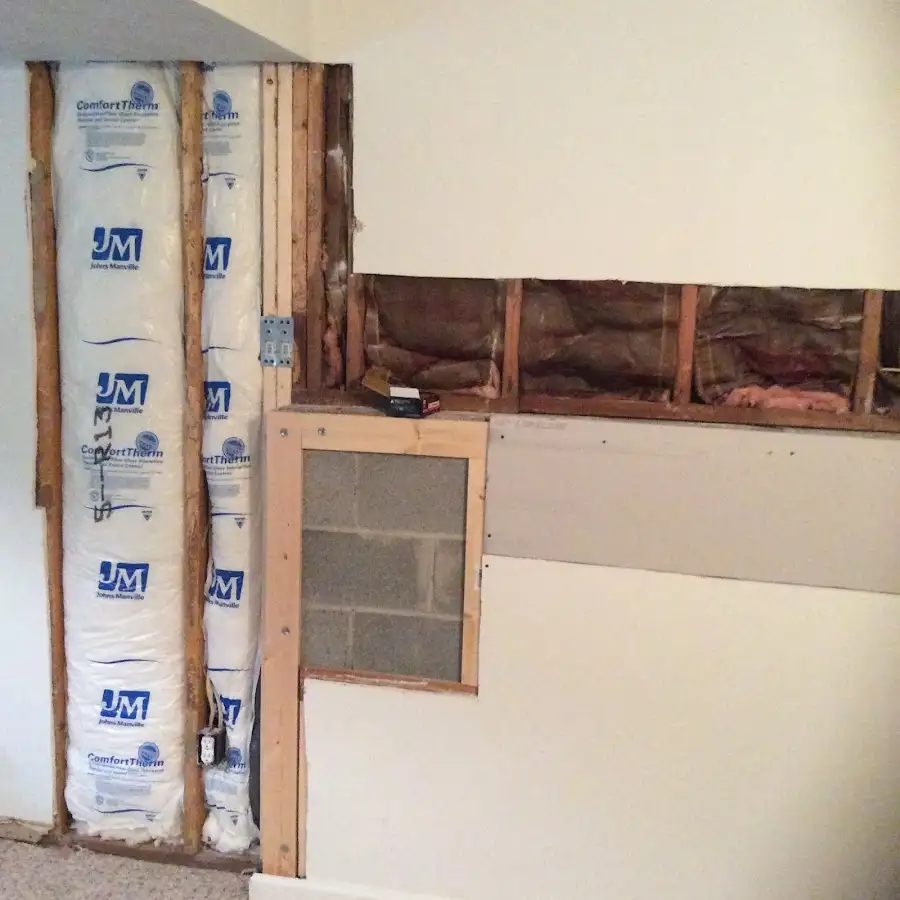 Wall insulation replacement during Contents Cleaning & Restoration in Rice Lake